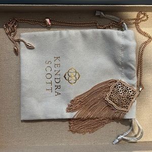 Kendra Scott Kingston Rose Gold Necklace Long